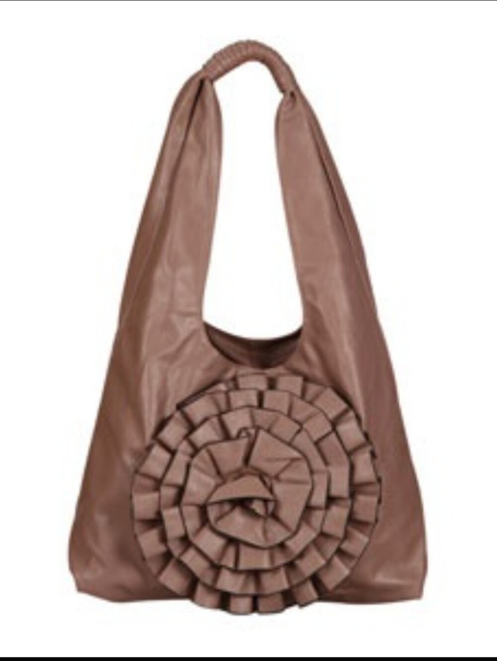 Marie Claire Floral-Accent Hobo Bag - Women 3D Rose Pedal Accent NWOT